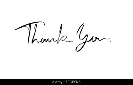 Happy Thanksgiving elegant handwritten calligraphy lettering on white ...