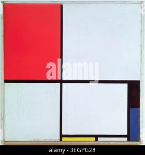 Composition with Red, Black, Blue and Yellow, 1928 by Piet Mondrian Stock Vector