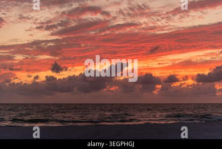 Beautiful sunset at Marco Island, Southern Florida Stock Photo