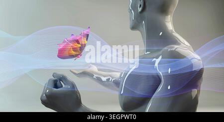 Digital Evolution Thrives Within Innovative Futuristic Technology Background Settings Stock Photo