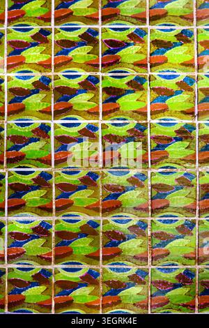 Beautiful colorful oriental pattern design tile Stock Photo