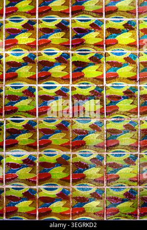 Beautiful colorful oriental pattern design tile Stock Photo