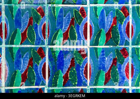Beautiful colorful oriental pattern design tile Stock Photo