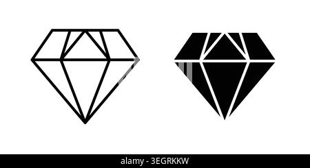 Diamond icon vector symbol graphics Stock Vector
