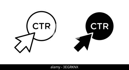 CTR icon vector symbol graphics Stock Vector