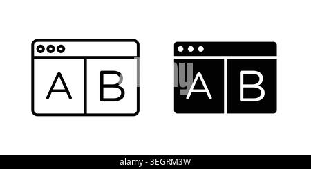 A B test icon vector symbol graphics Stock Vector