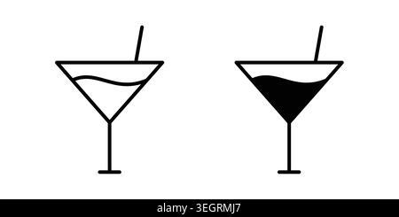 Martini glass icon vector symbol graphics Stock Vector