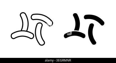 Bacteria icon vector symbol graphics Stock Vector