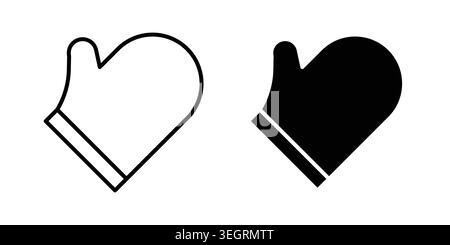 Oven mitt icon vector symbol graphics Stock Vector