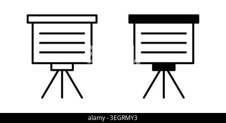 Presentation screen icon vector symbol graphics Stock Vector