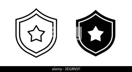 Police badge icon vector symbol graphics Stock Vector