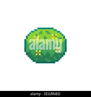 Pixel art Bush Nature game asset design Stock Vector