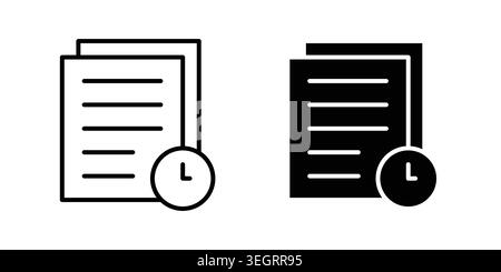 Timesheet icon vector symbol graphics Stock Vector