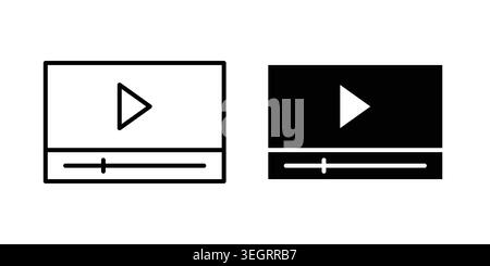 Video tutorial icon vector symbol graphics Stock Vector
