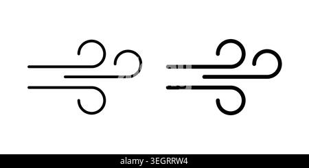 Clean Air icon vector template set in black Stock Vector