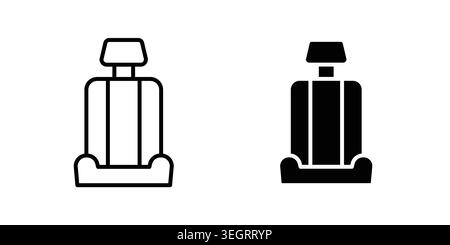 Car seat icon vector template set in black Stock Vector