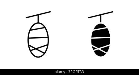 Cocoon icon vector template set in black Stock Vector