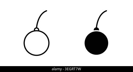 Demolition ball icon vector template set in black Stock Vector