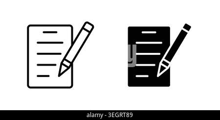 Declarations icon vector template set in black Stock Vector