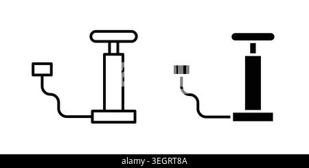 Air pump icon vector template set in black Stock Vector
