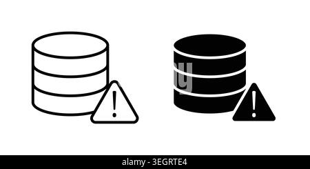 Data loss icon vector template set in black Stock Vector