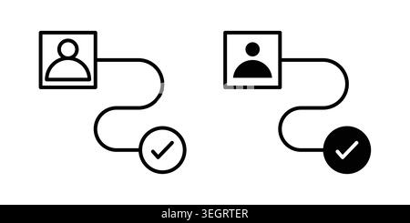 Customer journey icon vector template set in black Stock Vector