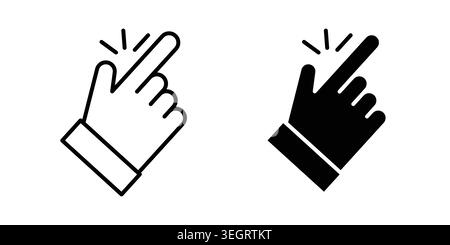 Easy icon vector template set in black Stock Vector
