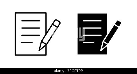 Homework icon vector template set in black Stock Vector