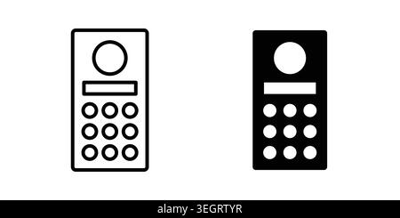Intercom icon vector template set in black Stock Vector