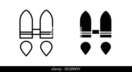 Jetpack icon vector template set in black Stock Vector