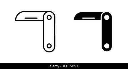 Pocket knife icon vector template set in black Stock Vector