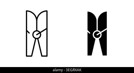Peg icon vector template set in black Stock Vector
