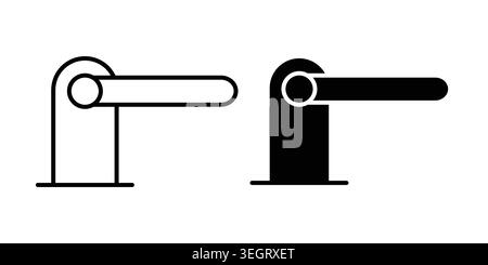 Barrier icon vector template set in black Stock Vector