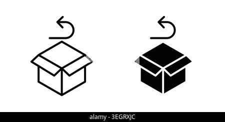 Return purchase icon vector template set in black Stock Vector