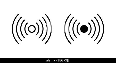 Sensor icon vector template set in black Stock Vector