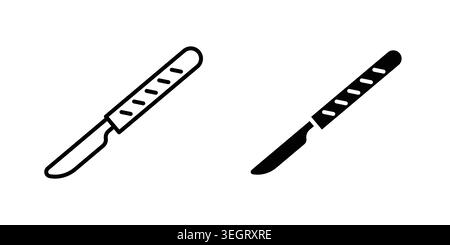 Scalpel icon vector template set in black Stock Vector
