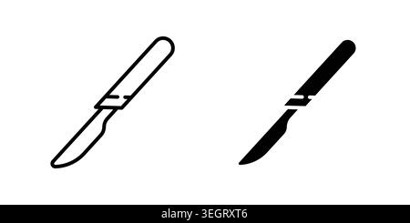 Scalpel icon vector template set in black Stock Vector