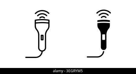Ultrasound icon vector template set in black Stock Vector