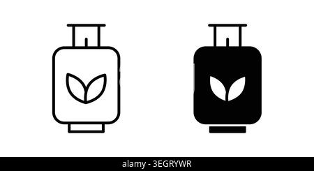 Biogas icon vector template set in black Stock Vector