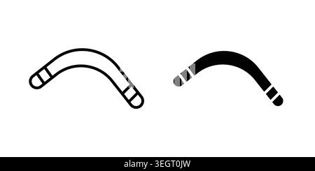 Boomerang icon vector template set in black Stock Vector
