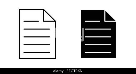 File icon symbol. Vector illustration pack in black color. Stock Vector