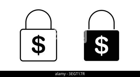 Fixed price icon symbol. Vector illustration pack in black color. Stock Vector