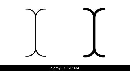 Cursor text icon symbol. Vector illustration pack in black color. Stock Vector
