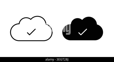 Saved to drive icon symbol. Vector illustration pack in black color. Stock Vector