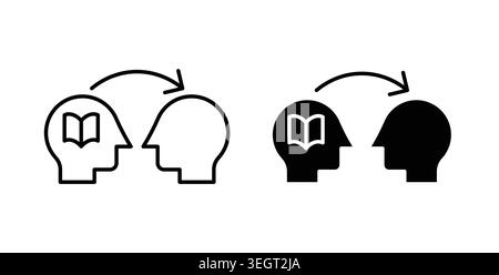 Share thoughts icon symbol. Vector illustration pack in black color. Stock Vector