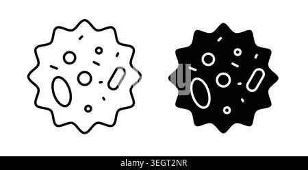 Microorganism icon symbol. Vector illustration pack in black color. Stock Vector