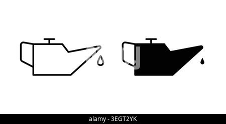 Oil can icon symbol. Vector illustration pack in black color. Stock Vector