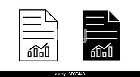 Sales report icon symbol. Vector illustration pack in black color. Stock Vector