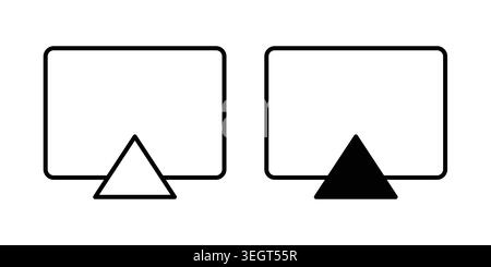 Airplay icon vector, symbol, logo illustrations Stock Vector