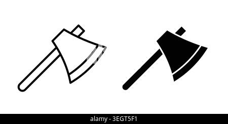 Axe icon vector, symbol, logo illustrations Stock Vector